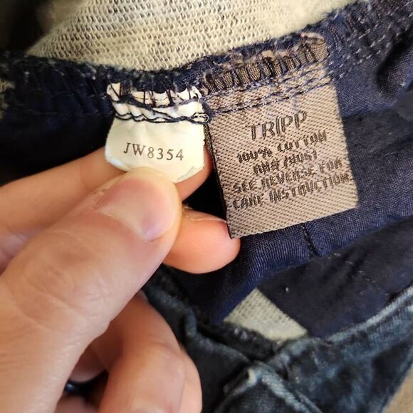 Tripp NYC Daang Goodman Tie Dye Low Rise Skinny 100% Cotton Blue Pants Size 7 - Picture 6 of 8